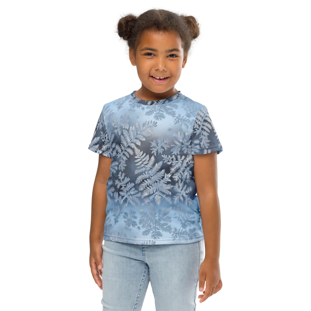 Winter Fronds on Kids Crew Neck T-Shirt — Front