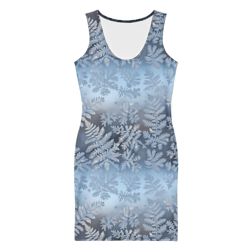 Winter Fronds on Bodycon Dress — Front