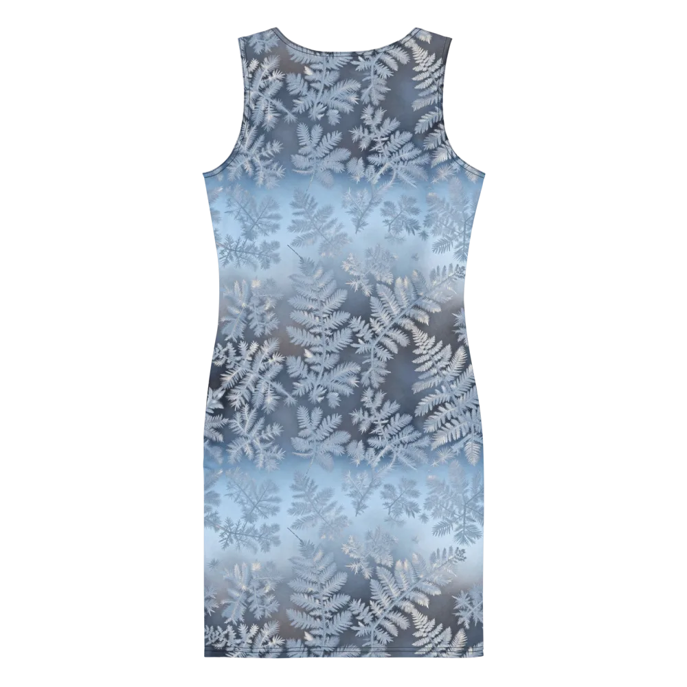Winter Fronds on Bodycon Dress — Back