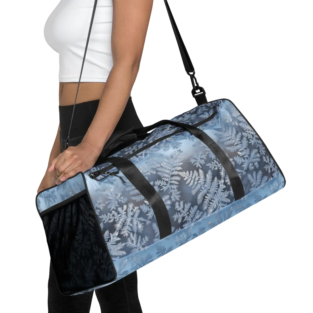 Winter Fronds on Duffle Bag — Front