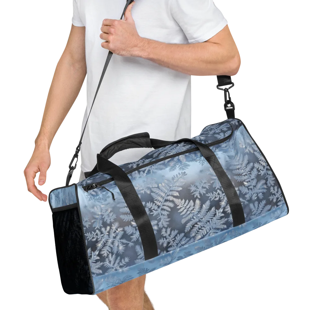 Winter Fronds on Duffle Bag — Right Front
