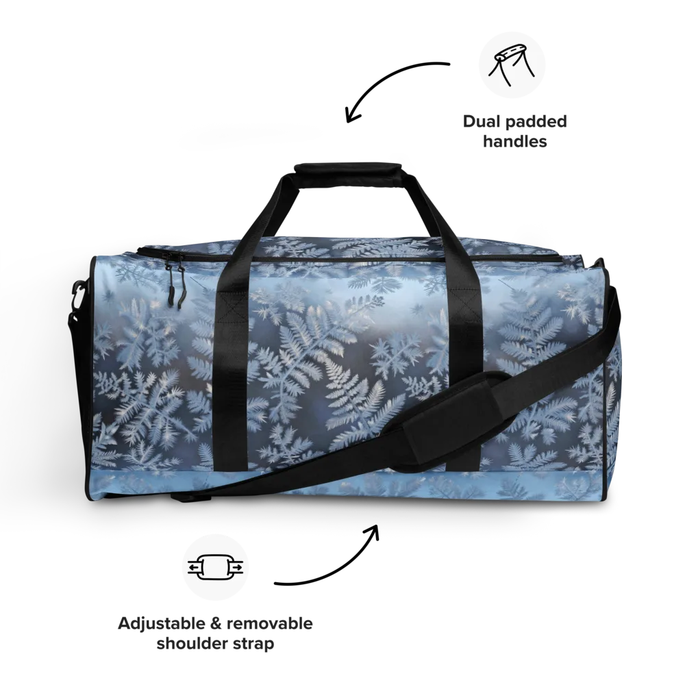 Winter Fronds on Duffle Bag — Front