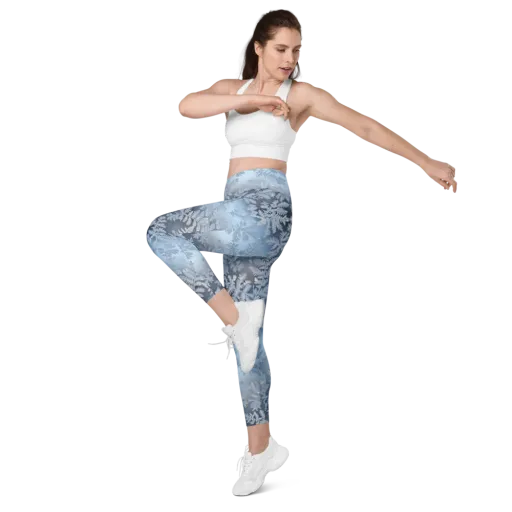 Winter Fronds on a Leggings with Pockets