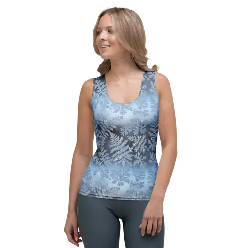 Winter Fronds on a Women's Tank Top