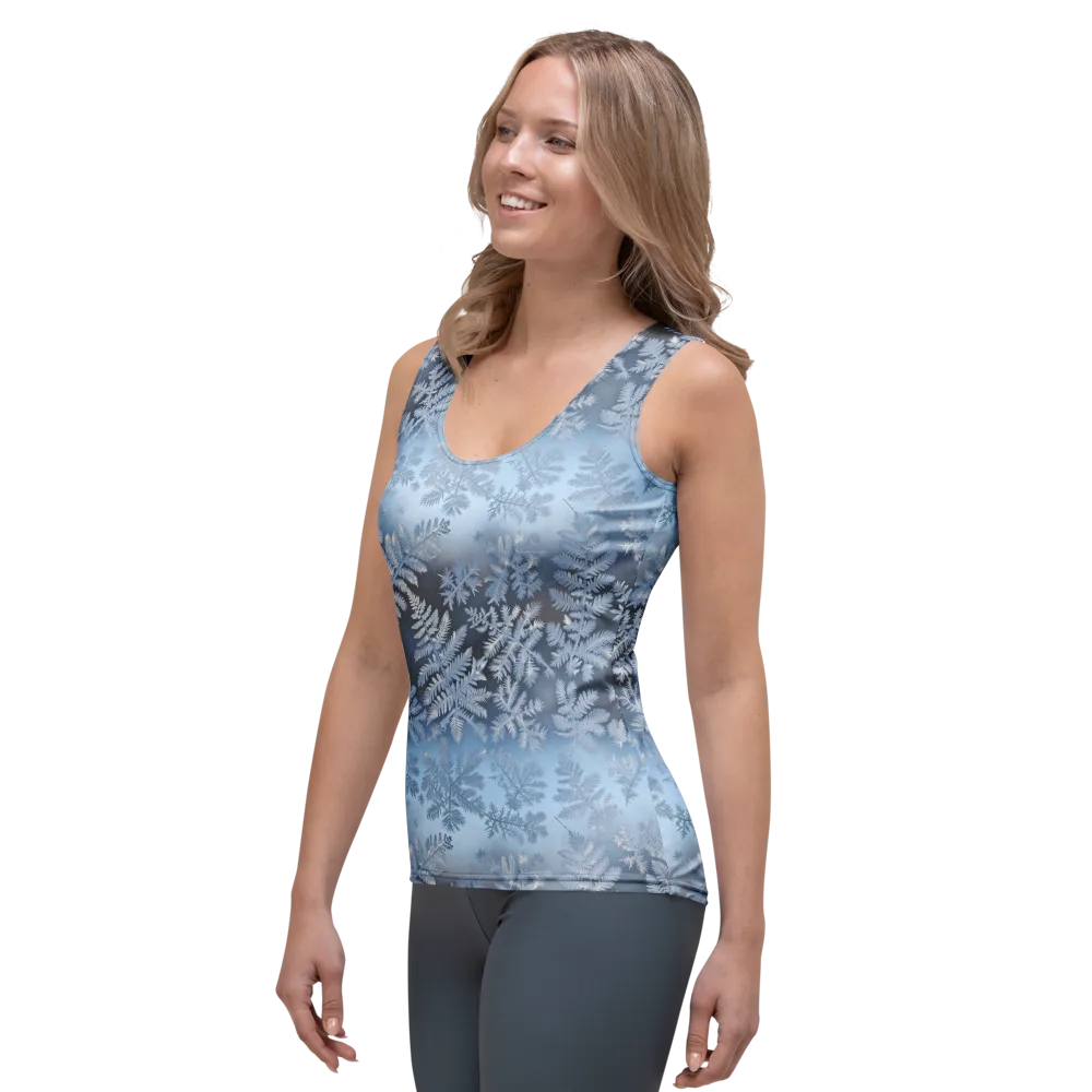 Winter Fronds on Women's Tank Top — Left Front