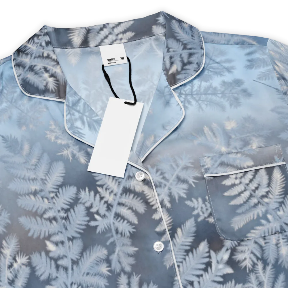 Winter Fronds on Women's Short Sleeve Pajama Top — Product details