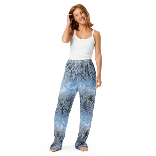 Winter Fronds on a Women's Pajama Pants