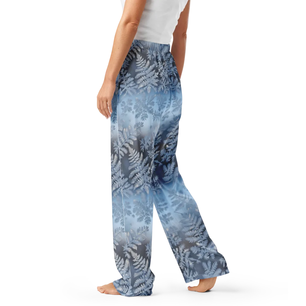 Winter Fronds on Women's Pajama Pants — Left
