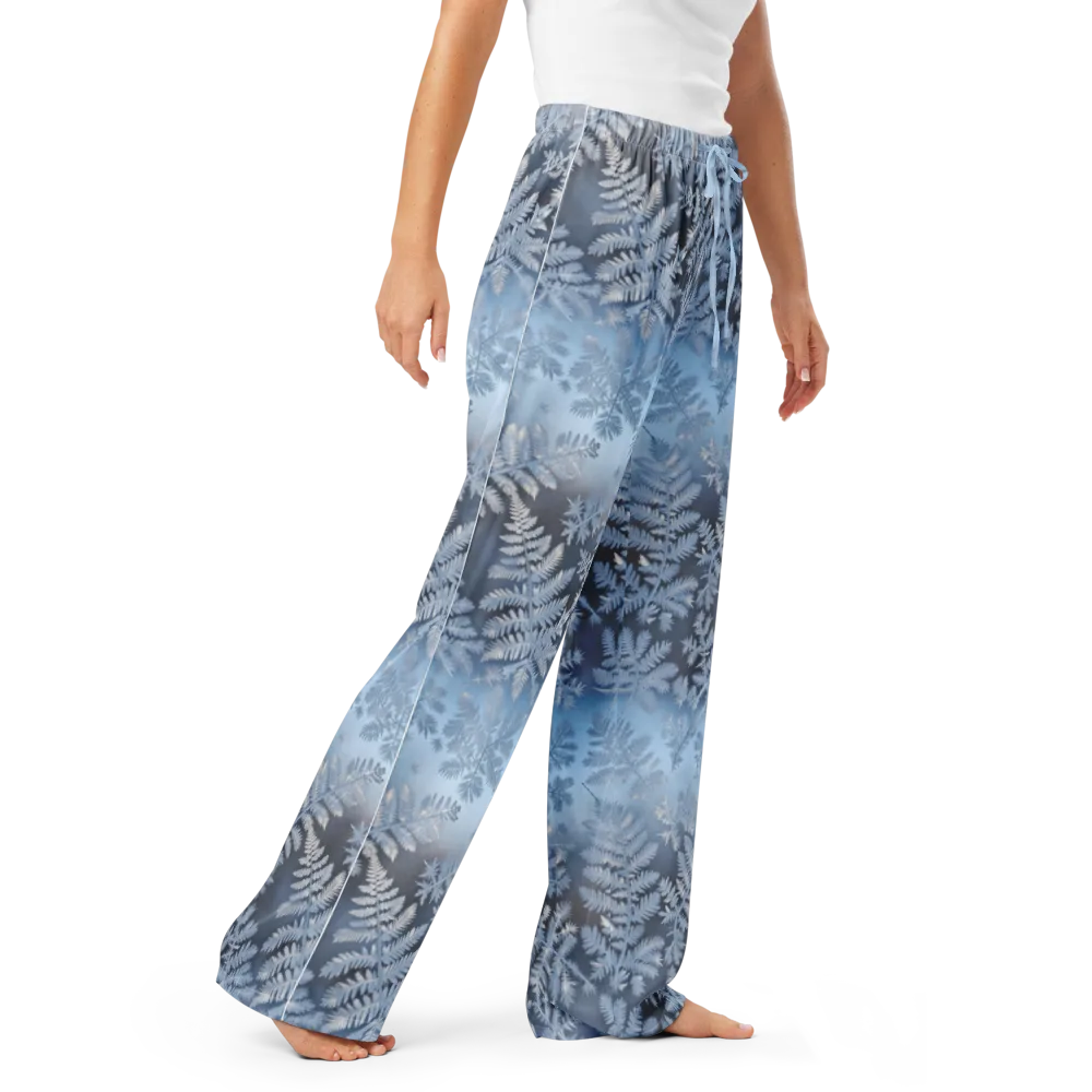 Winter Fronds on Women's Pajama Pants — Right Front