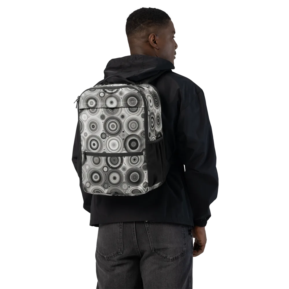 Monochrome Orbits on Utility Backpack — Back