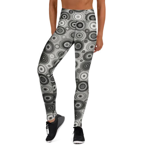 Monochrome Orbits on a Yoga Leggings
