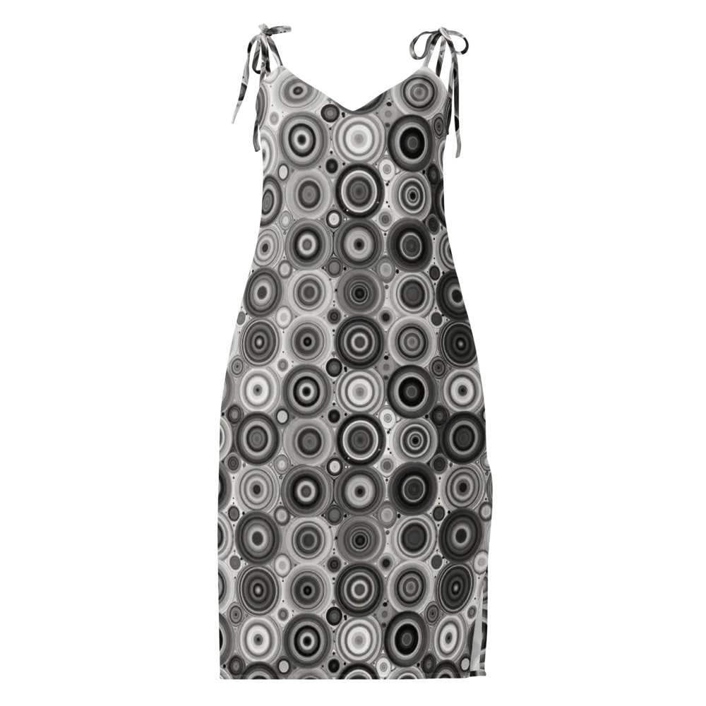 Monochrome Orbits on Slip Dress — Front