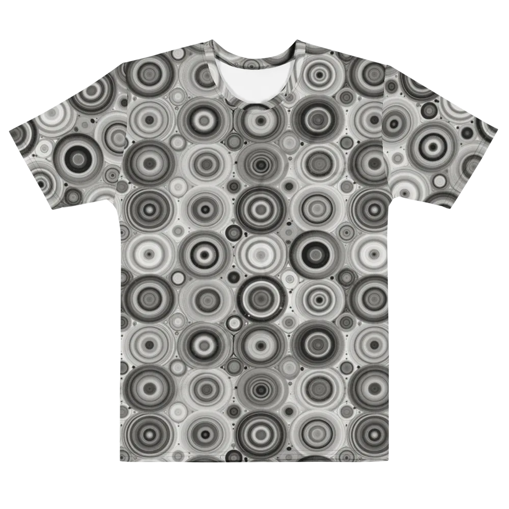 Monochrome Orbits on Men's Cotton Crew Neck T-Shirt — Front