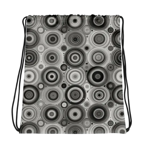 Monochrome Orbits on a Drawstring Bag