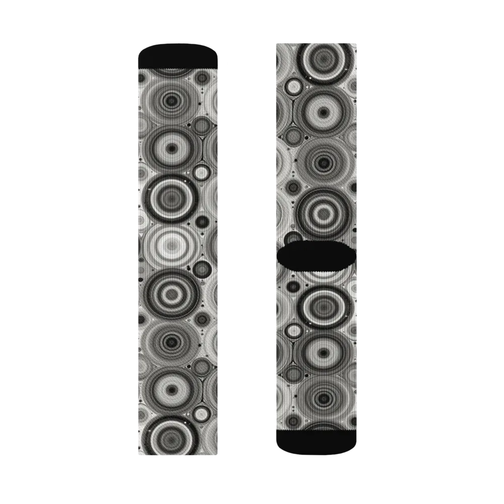 Monochrome Orbits on Socks — Left Sock