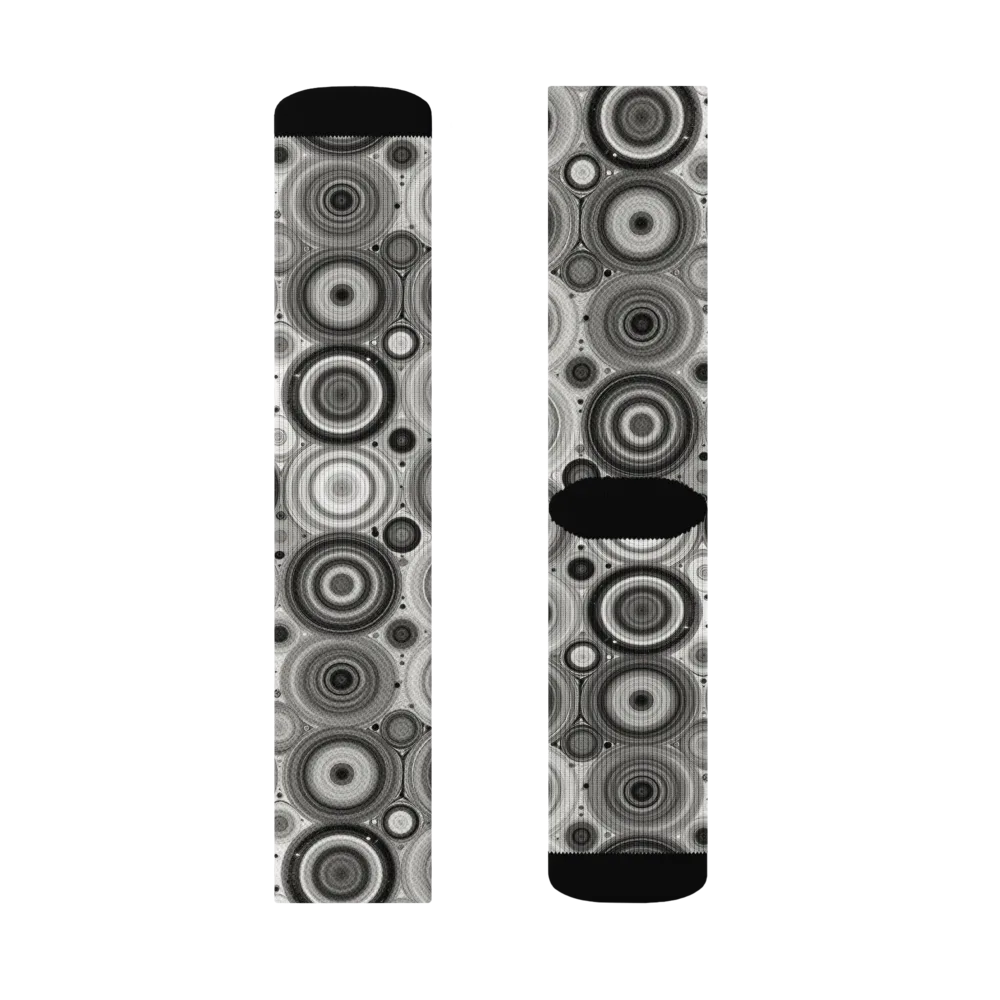 Monochrome Orbits on Socks — Right Sock