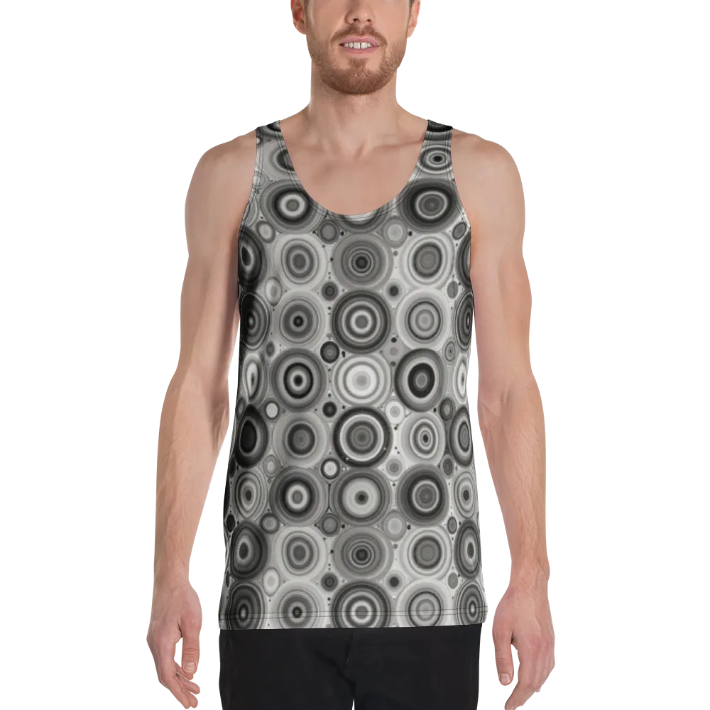 Monochrome Orbits on Men's Tank Top — Front