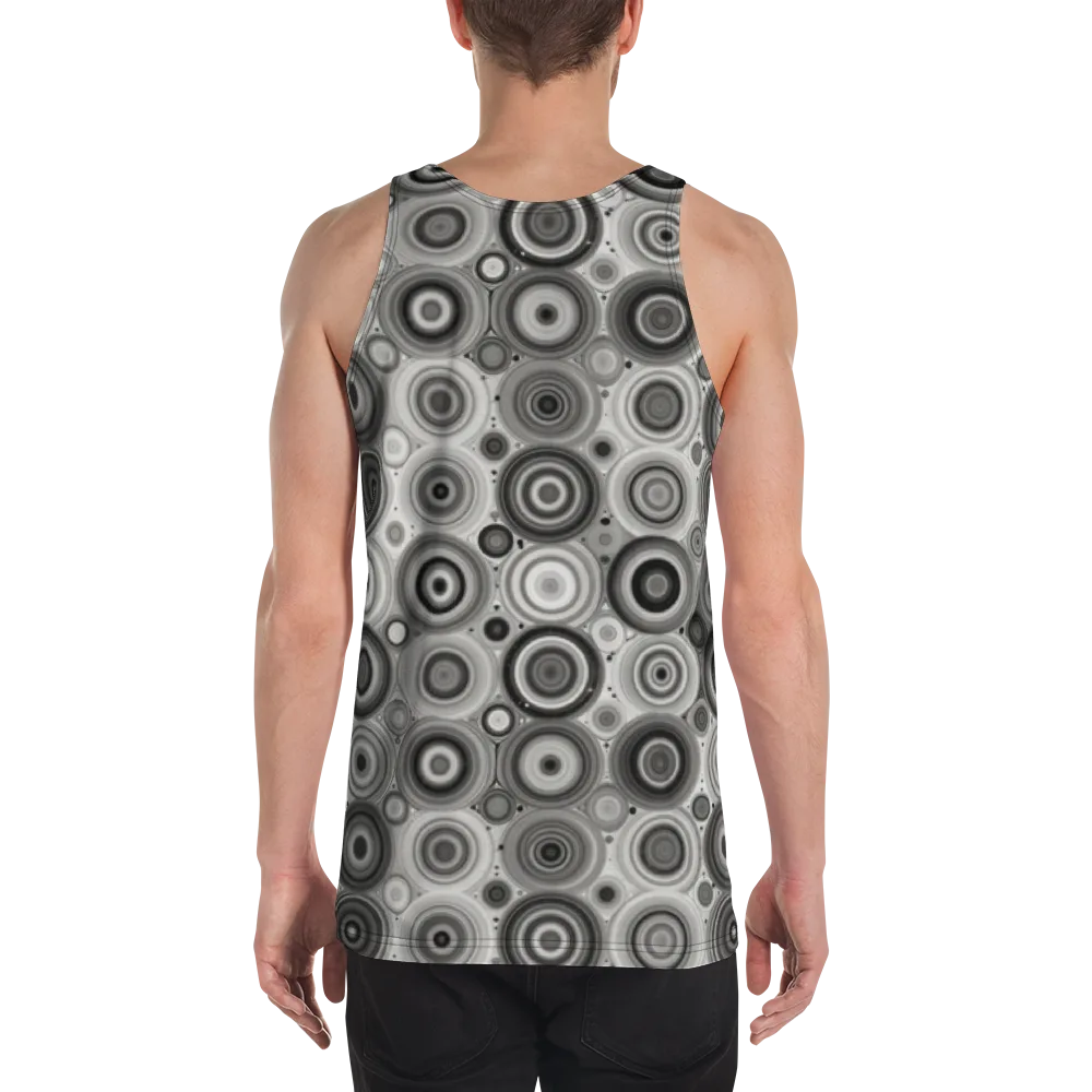 Monochrome Orbits on Men's Tank Top — Back