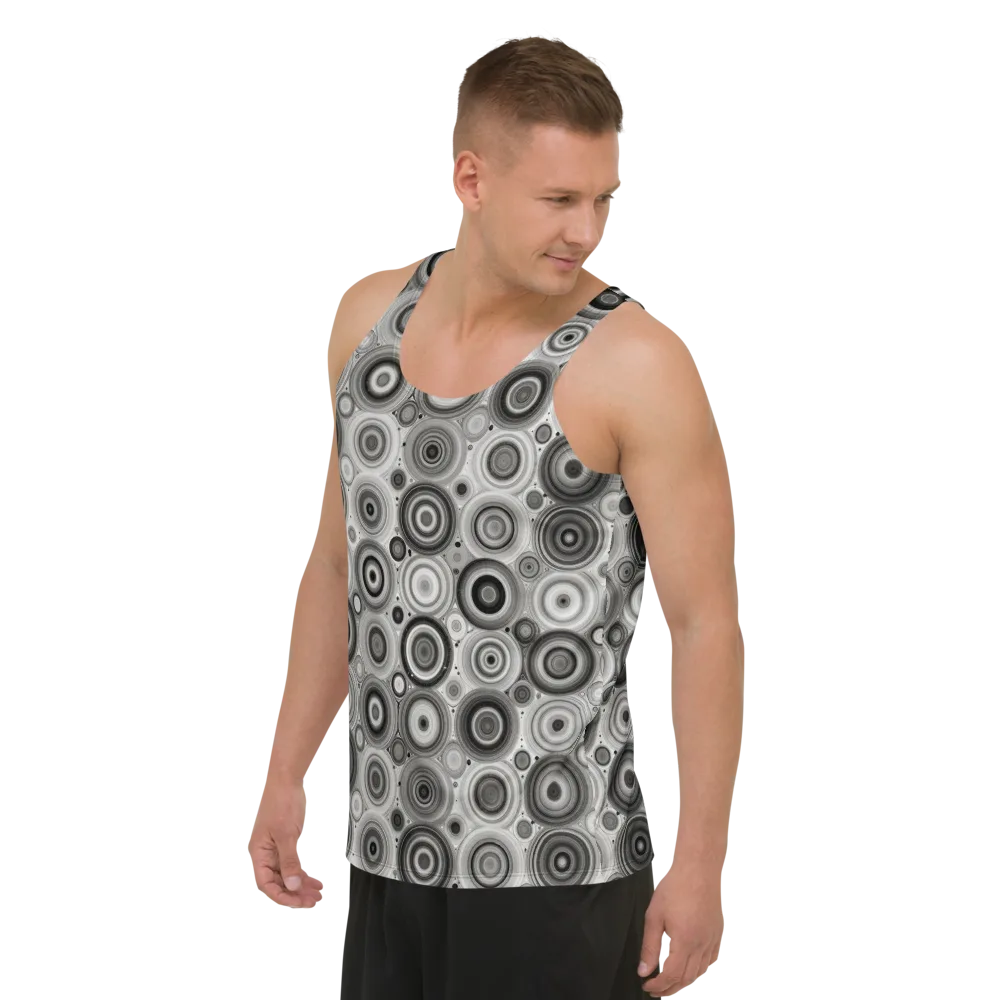 Monochrome Orbits on Men's Tank Top — Left Front