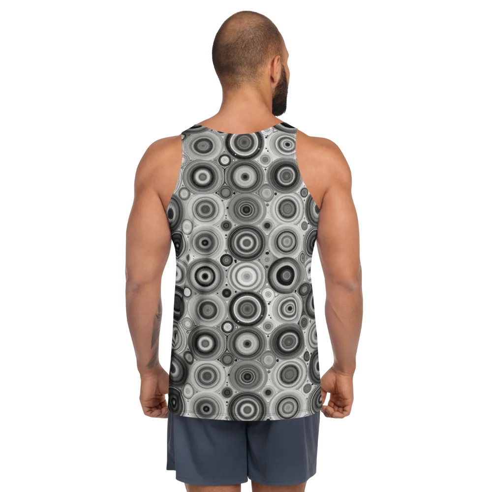 Monochrome Orbits on Men's Tank Top — Back