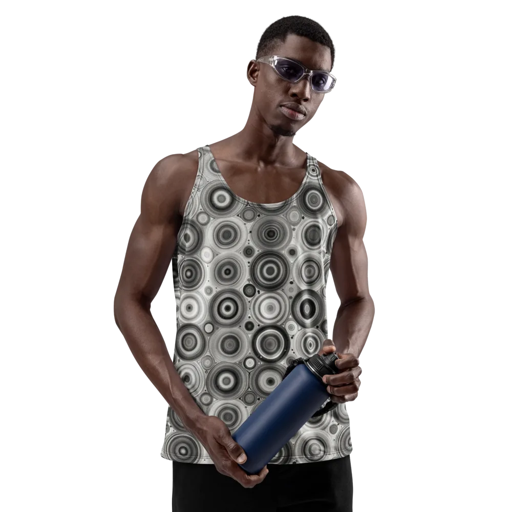 Monochrome Orbits on Men's Tank Top — Front