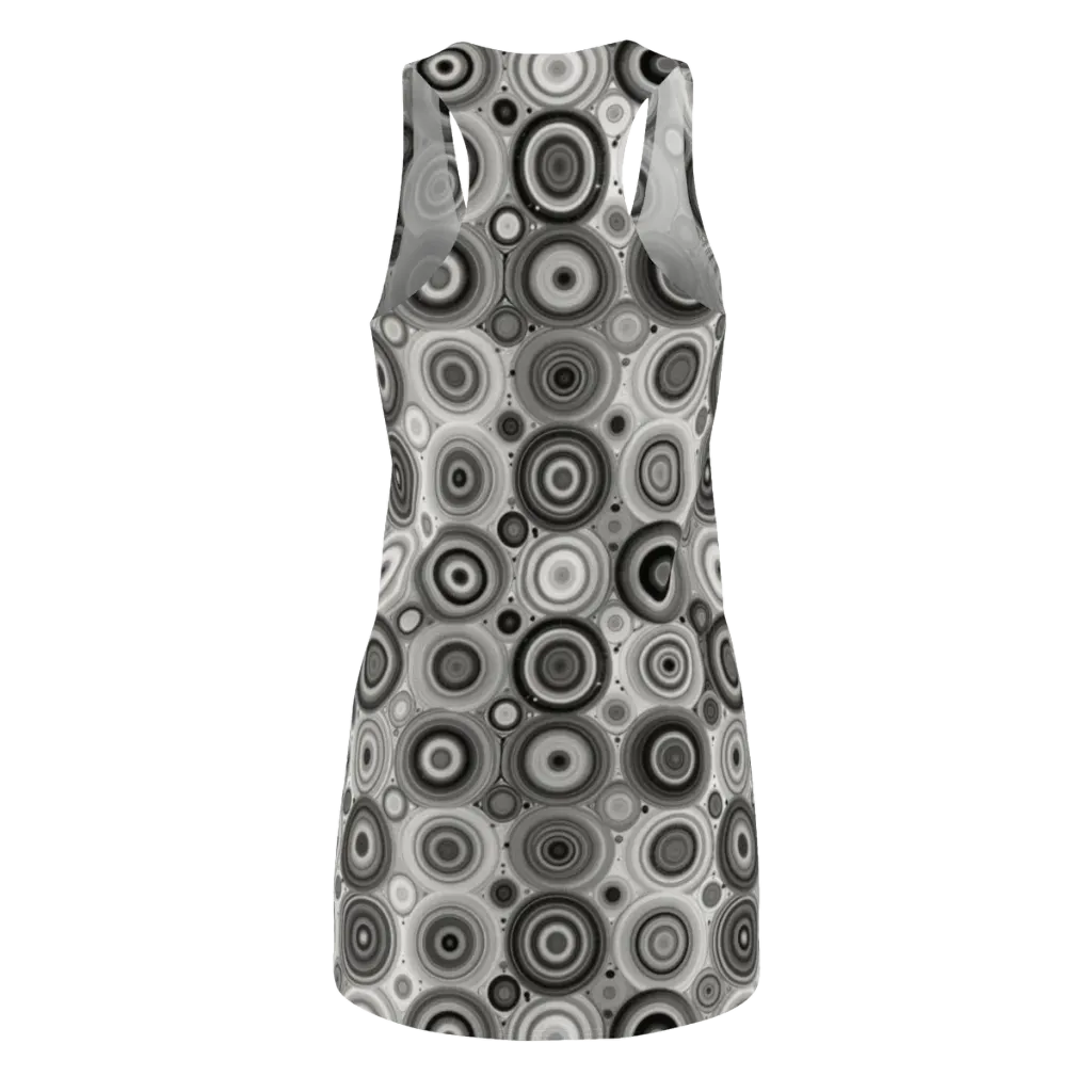 Monochrome Orbits on Racerback Dress — Back