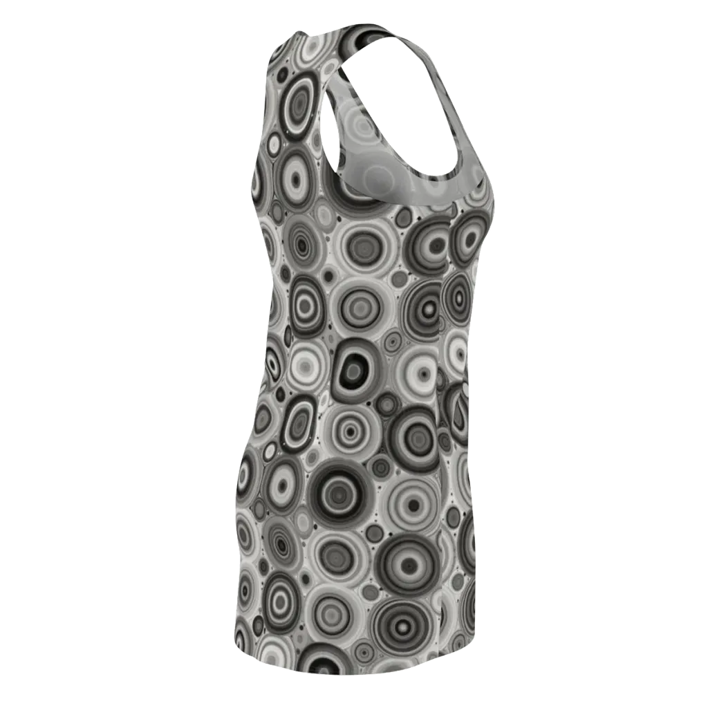 Monochrome Orbits on Racerback Dress — Back Side