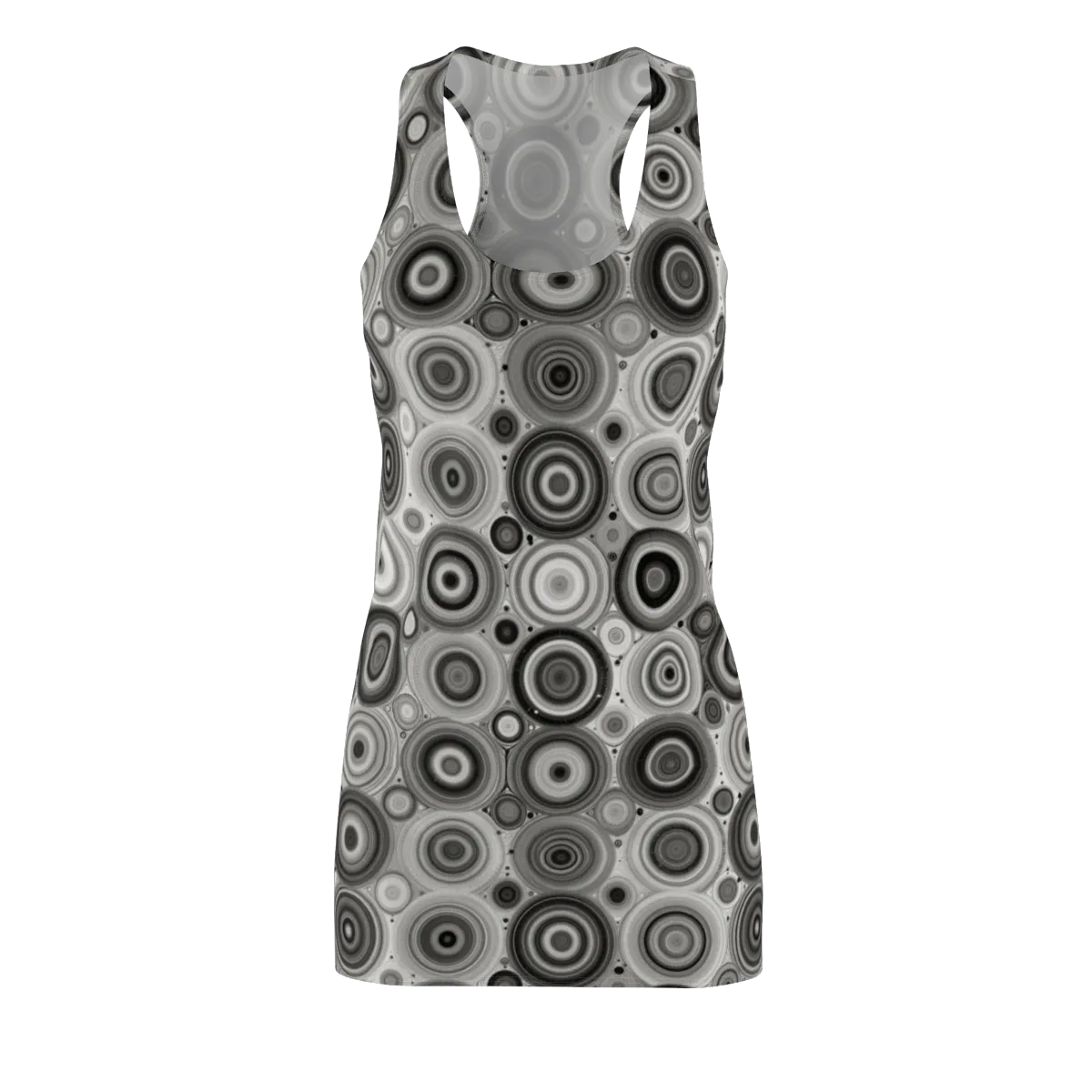 Monochrome Orbits on Racerback Dress — Front