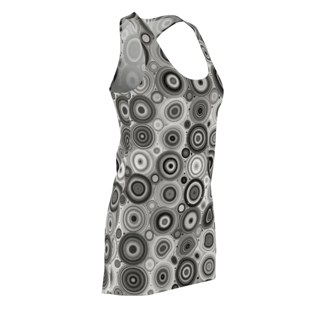 Monochrome Orbits on Racerback Dress — Front Side