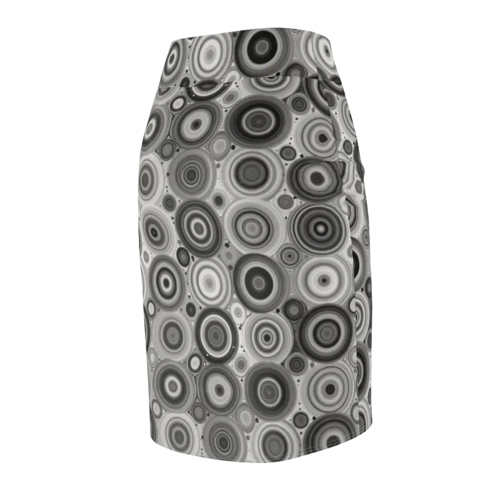 Monochrome Orbits on Pencil Skirt — Back Side