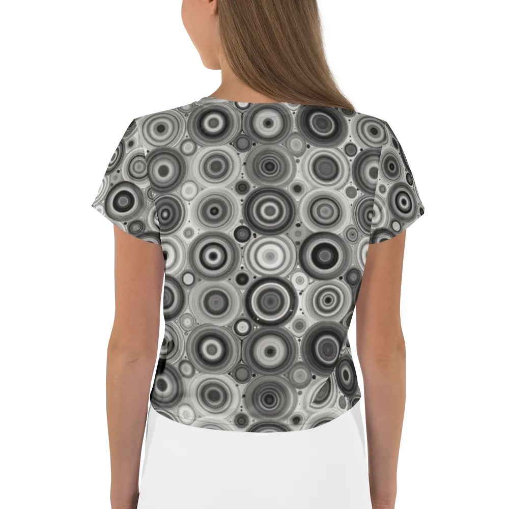 Monochrome Orbits on Crop Tee — Back