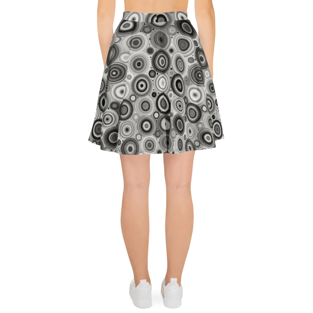 Monochrome Orbits on Skater Skirt — Back