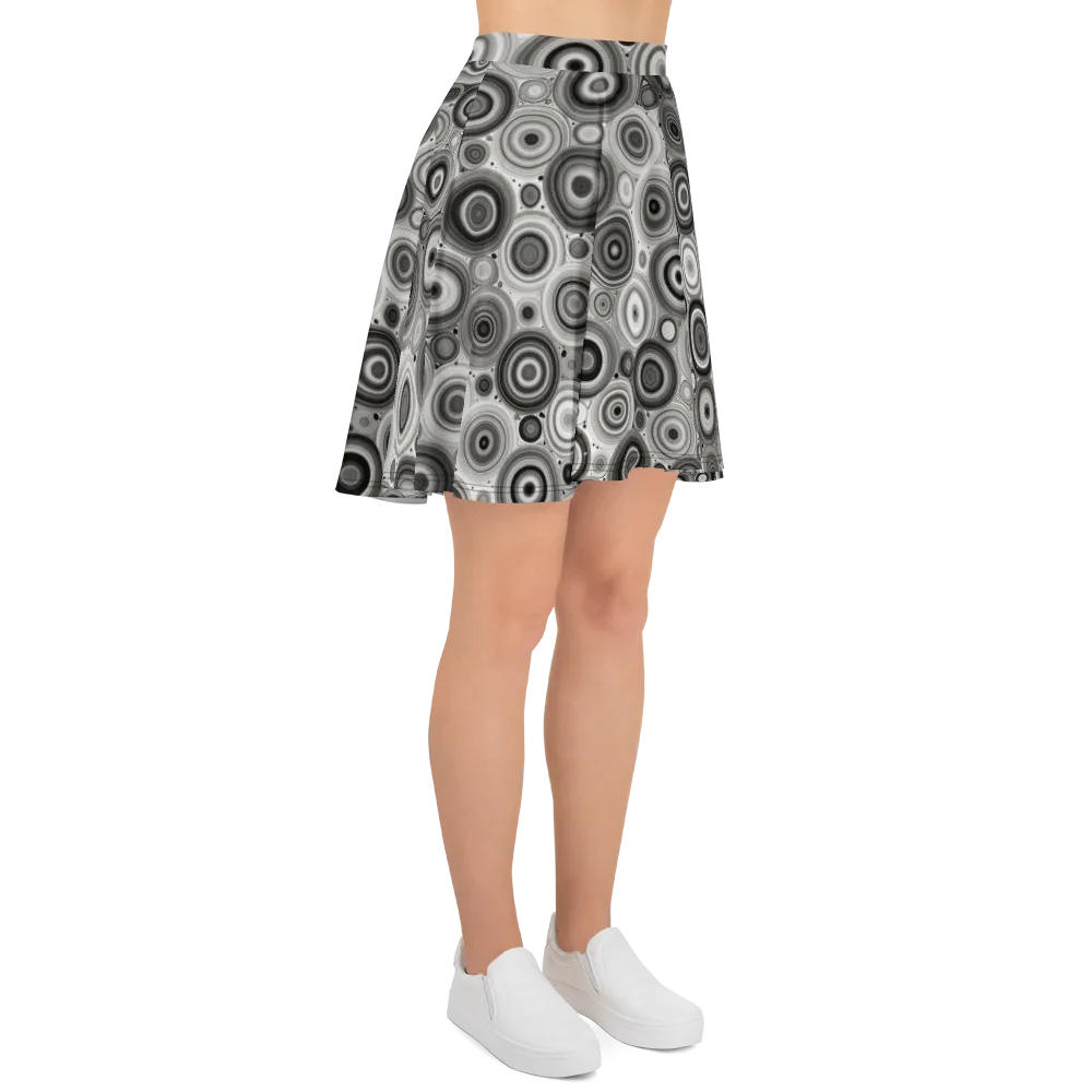 Monochrome Orbits on Skater Skirt — Right