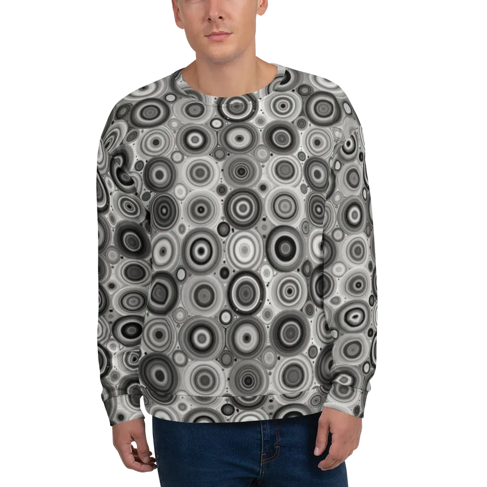 Monochrome Orbits on Sweatshirt — Front