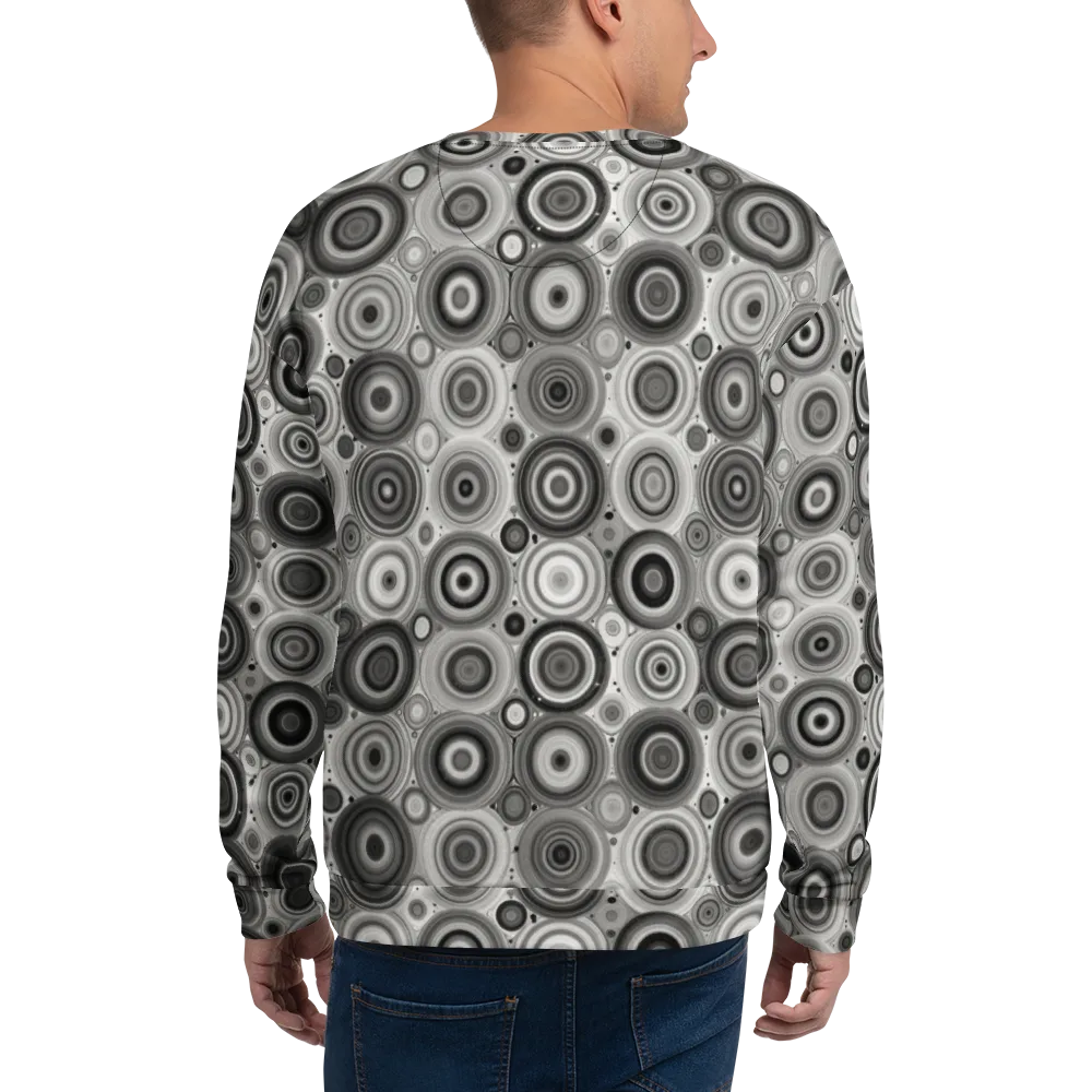 Monochrome Orbits on Sweatshirt — Back