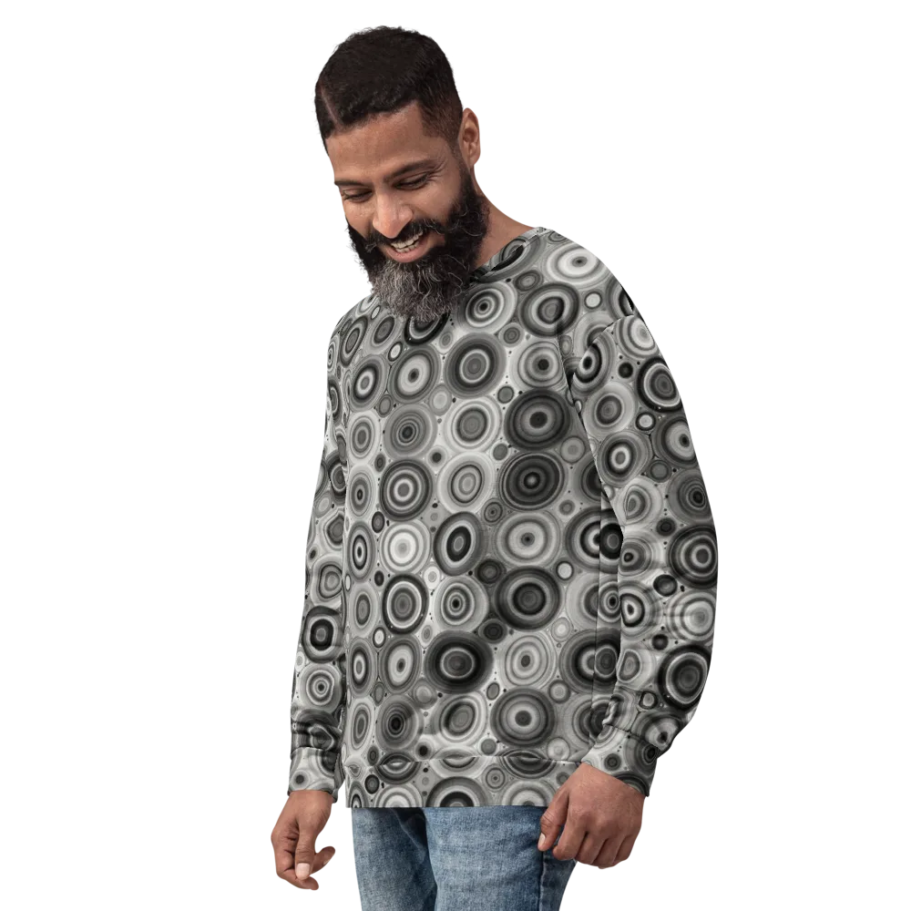 Monochrome Orbits on Sweatshirt — Left Front