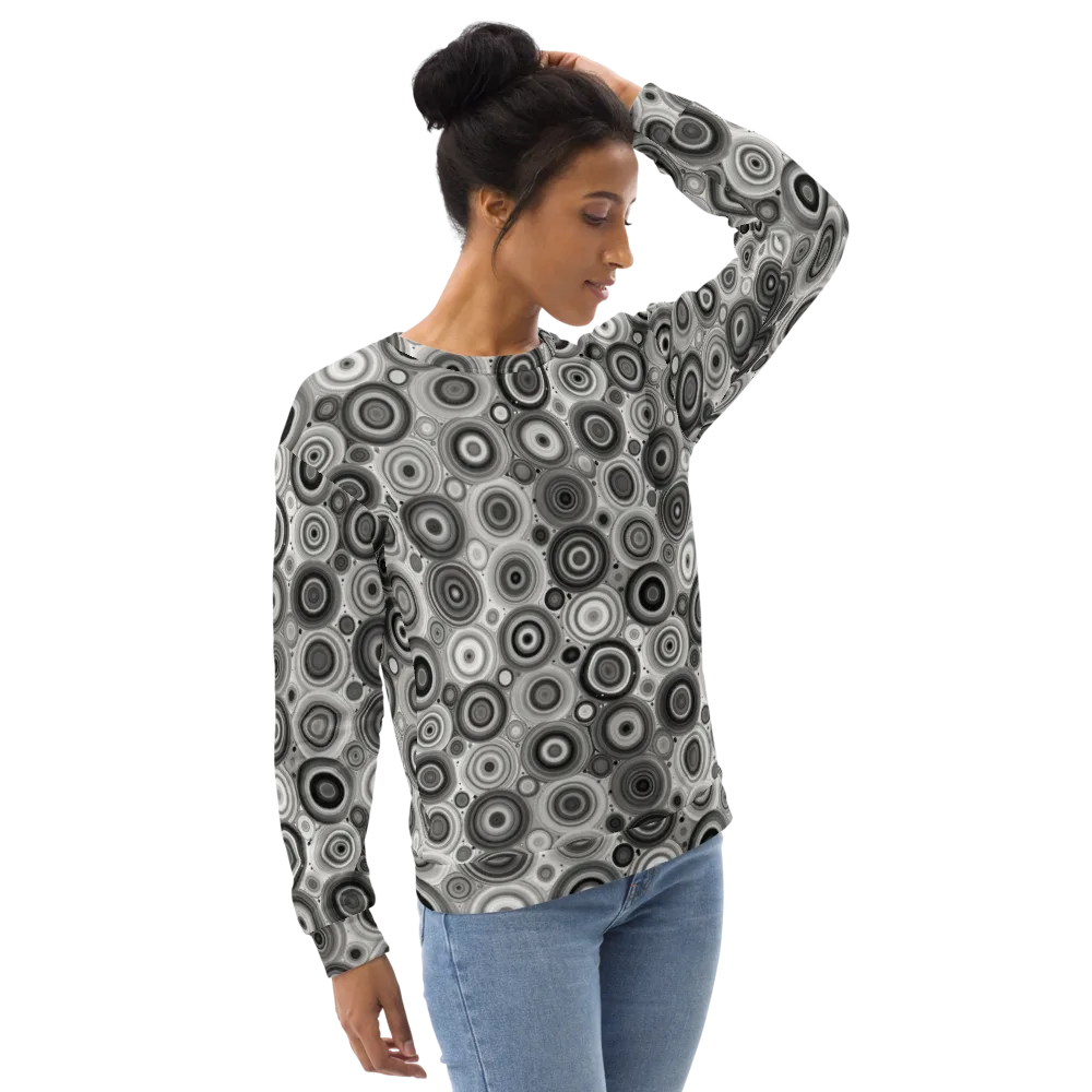Monochrome Orbits on Sweatshirt — Right Front