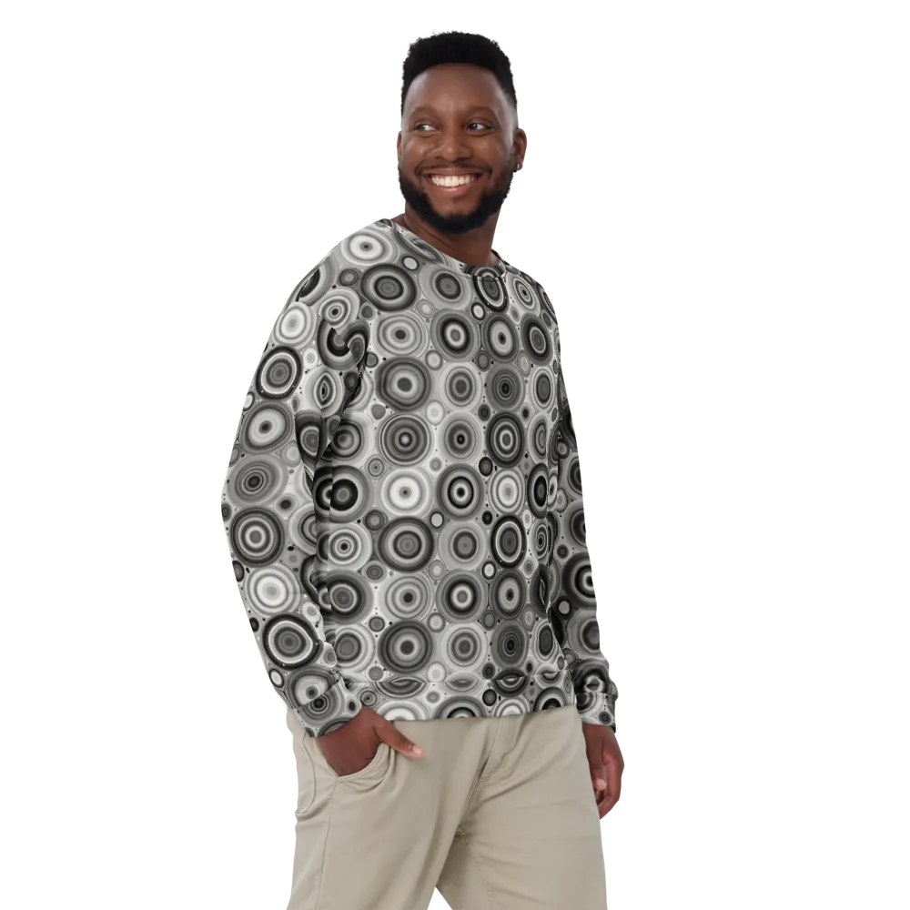 Monochrome Orbits on Sweatshirt — Front