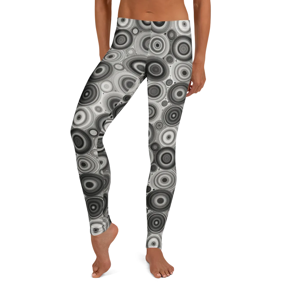Monochrome Orbits on Leggings — Front