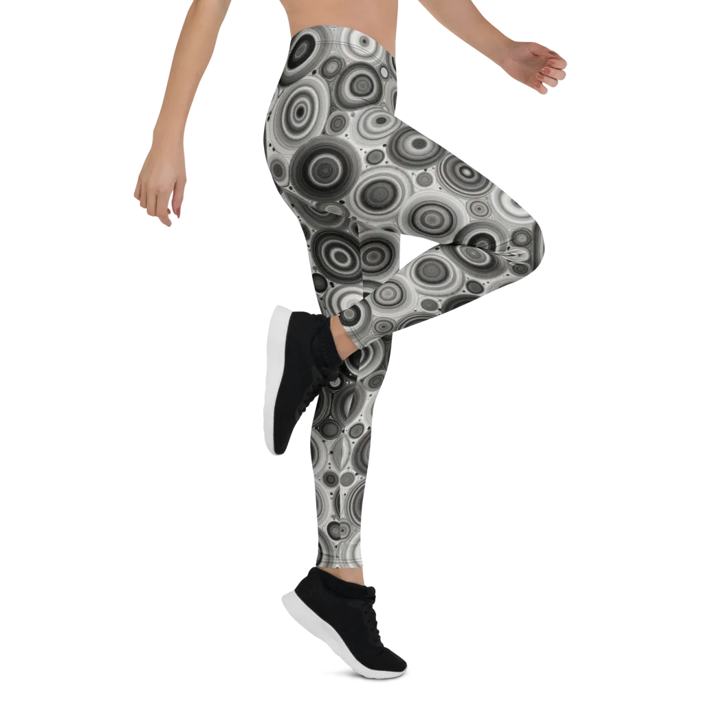 Monochrome Orbits on Leggings — Right