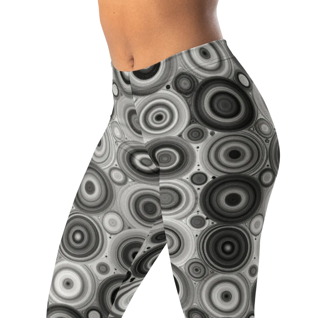 Monochrome Orbits on Leggings — Left Front