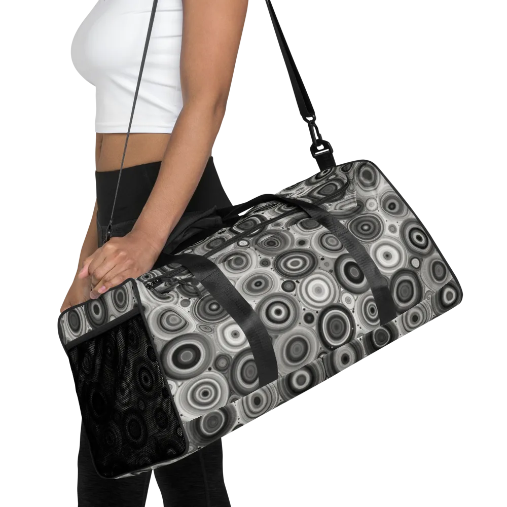 Monochrome Orbits on Duffle Bag — Front