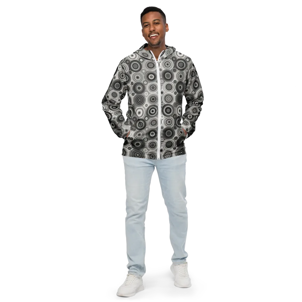 Monochrome Orbits on Men's Windbreaker — Front