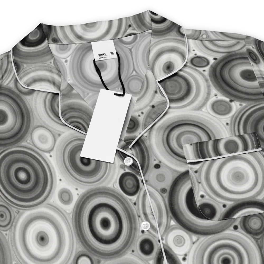 Monochrome Orbits on Women's Short Sleeve Pajama Top — Product details