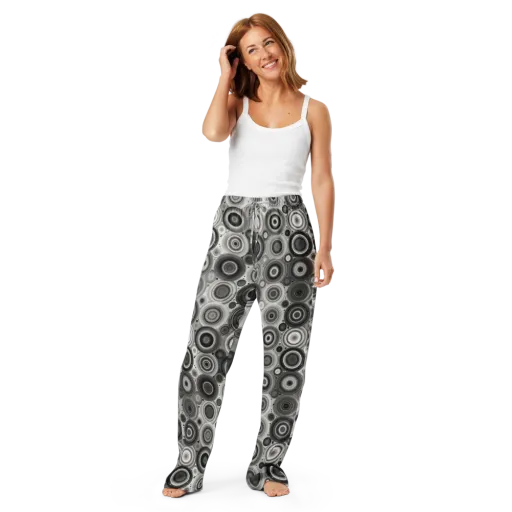 Monochrome Orbits on a Women's Pajama Pants
