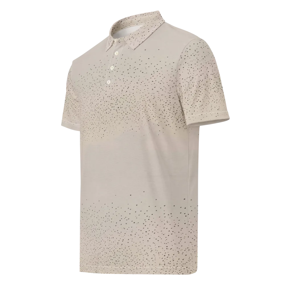 Flock At Dusk on Men's Slim Fit Polo Shirt — Left Front