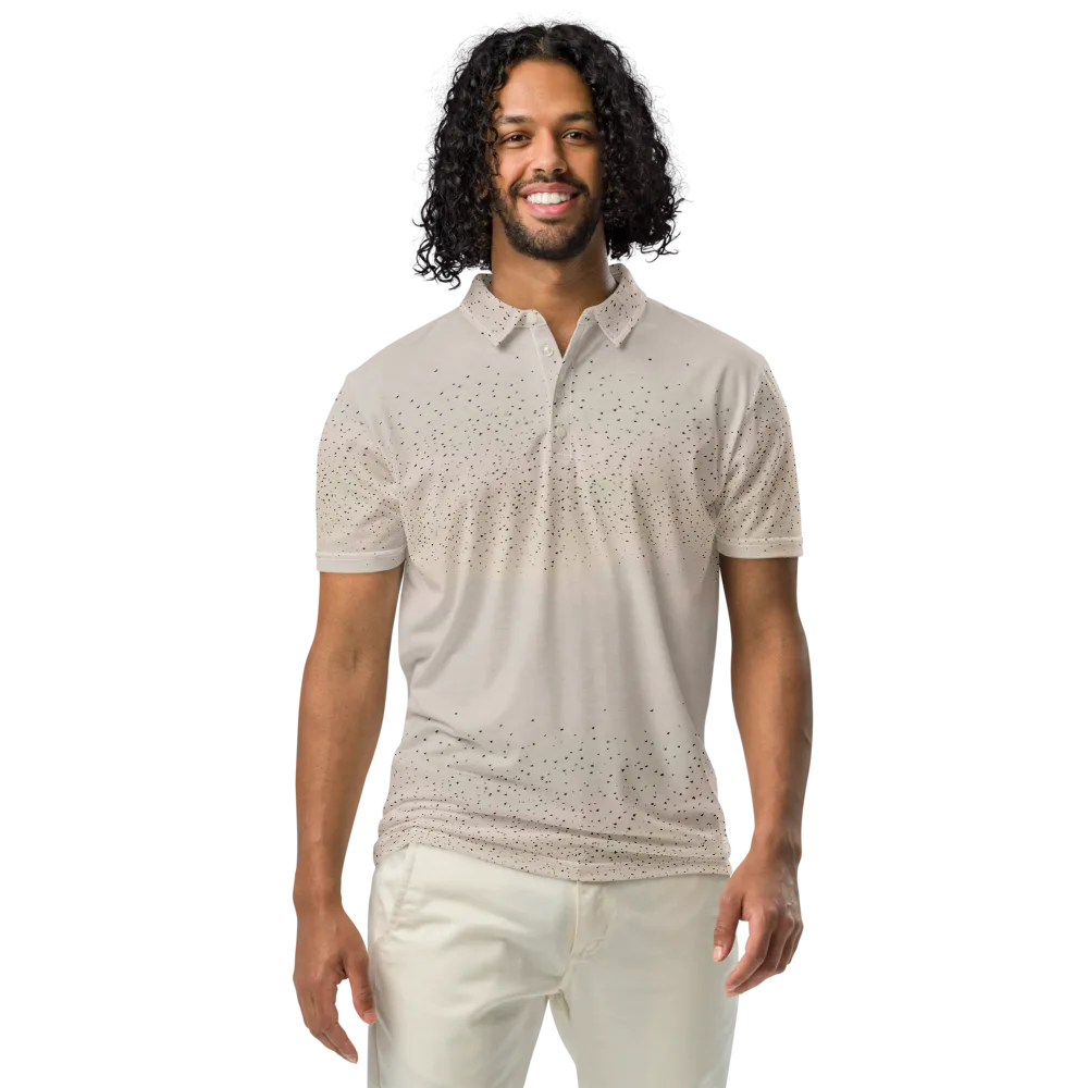 Flock At Dusk on Men's Slim Fit Polo Shirt — Front