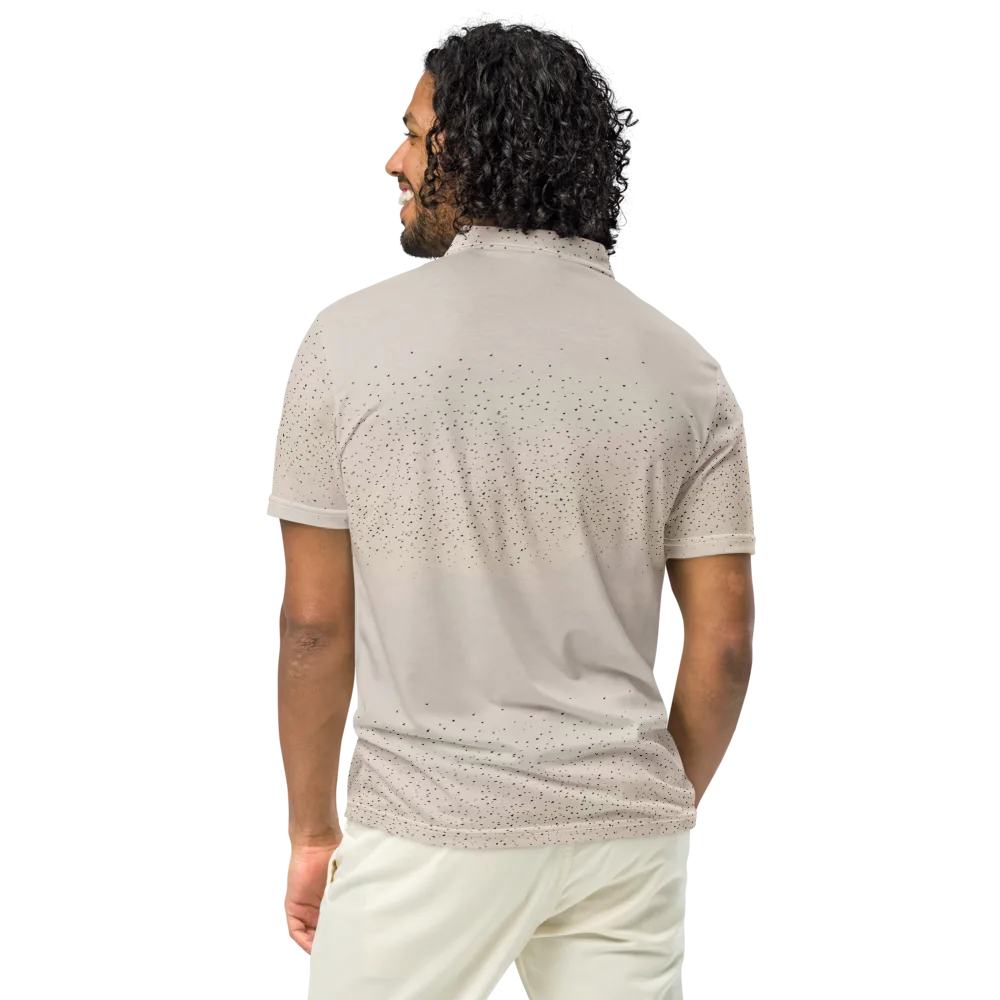 Flock At Dusk on Men's Slim Fit Polo Shirt — Back