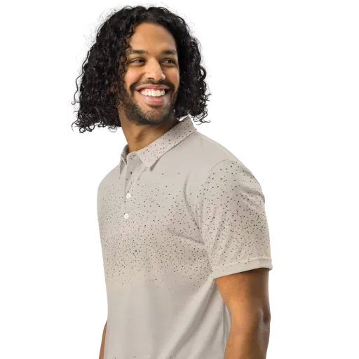 Flock At Dusk on a Men's Slim Fit Polo Shirt