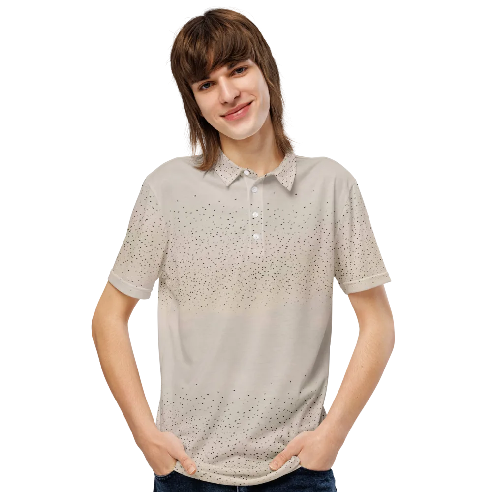 Flock At Dusk on Men's Slim Fit Polo Shirt — Front